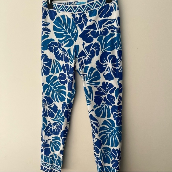 J. McLaughlin Women Size 4 Blue Tropical Print Trouser Pants - Picture 8 of 9